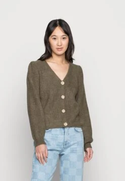 Noisy May NmsonNeck Cardigan - Vest - Burnt Olive