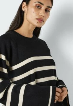 Noisy May Gestreifter - Trui - Black -Noisy May 686d4cea436545b4ac4ce5ed8f7b39d0
