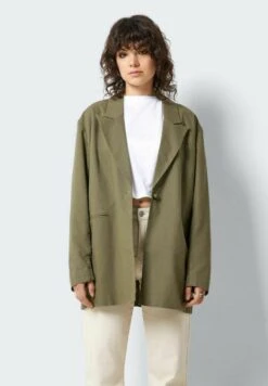 Noisy May Einreihiger - Halflange Jas - Khaki