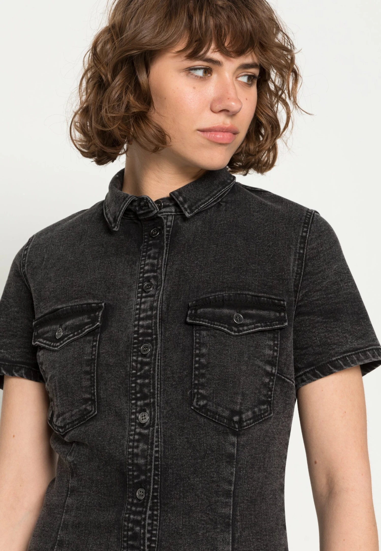 Noisy May Nmjoys Dress - Spijkerjurk - Black Denim 7 Noisy May Nmjoys Dress - Spijkerjurk - Black Denim - Afbeelding 5