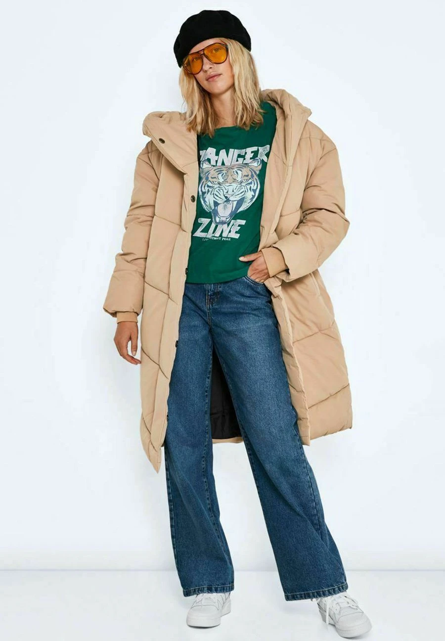 Noisy May Nmtally Long Jacket- Winterjas - Tigers Eye 6 Noisy May Nmtally Long Jacket- Winterjas - Tigers Eye - Afbeelding 4