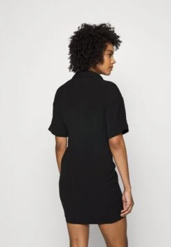 Noisy May Nmellen Rouching Polo Dress - Jurk - Black -Noisy May 6fa53c13d38c471ea7a4b1c29f8b135c