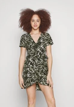 Noisy May Nmclara Bianca Wrap Dress - Jurk - Kalamata/Leo