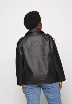 Oversize Biker Jacket- Imitatieleren Jas - Black -Noisy May 78d8b6b601344e18a17065044b88c178
