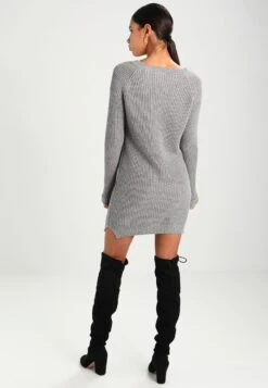 Noisy May Nmsiesta O Neck Dress - Gebreide Jurk - Medium Grey Melange -Noisy May 7bd4862ed3ae4bc19373866e6ecbb34d