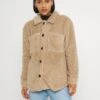 Noisy May Nmsuzzi Jacket - Halflange Jas - Beige