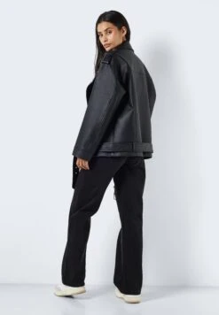 Noisy May Nmpaulina Oversize Biker Jacket - Imitatieleren Jas - Black -Noisy May 7c5e17a955304b9e8e6299bb1fb6c643