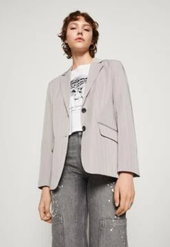 Noisy May Nmvera Oversize - Blazer - Light Grey Melange/White -Noisy May 7e25d582970d4a5591fa4d31ce9bf54f