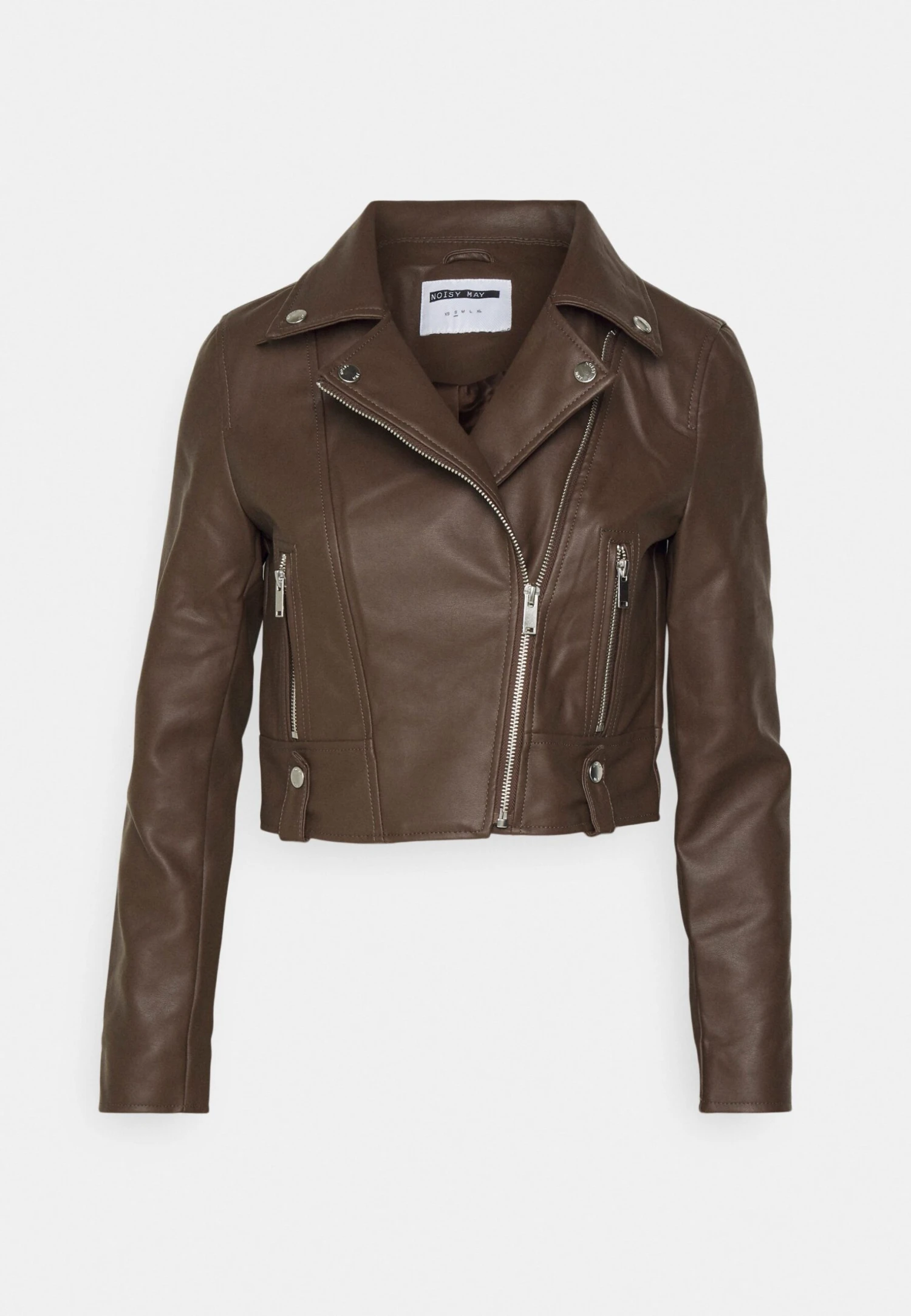 Noisy May Petite Nmpaulina Biker Jacket - Imitatieleren Jas - Demitasse 6 Noisy May Petite Nmpaulina Biker Jacket - Imitatieleren Jas - Demitasse - Afbeelding 4