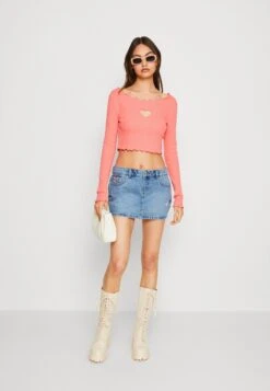 Noisy May Nmmaya Heart Cut Out- Longsleeve - Sunkissed Coral -Noisy May 8135f9a318df422ca8e37d31b44a8866