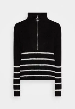 Noisy May Nmnewalice High Neck- Trui - Black/White -Noisy May 83dc5c8b933a4af3a48f207d325403a4