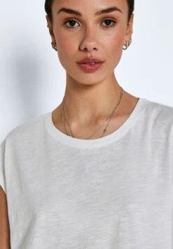 Noisy May Loose Long - T-Shirt Basic - Bright White -Noisy May 8492765653ac438da4b0336e321d2efb