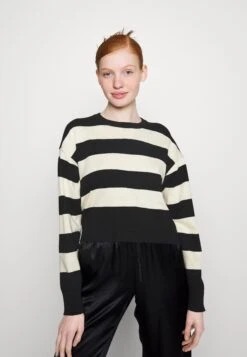 Noisy May Crop Knit Noos - Trui - Black