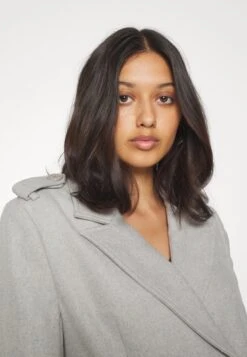 Noisy May Nmleony Long - Mantel - Light Grey Melange -Noisy May 93ef98b0188a4e0f9cac87c5b6e2d3d3