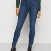 Noisy May Nmcallie Chic - Jeans Skinny Fit - Dark Blue Denim