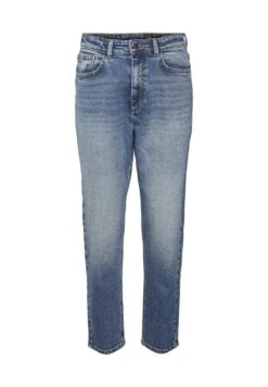 Noisy May Nmmoni High Waist - Jeans Tapered Fit - Dark Blue Denim -Noisy May 94fd2e0960114754a620947431ee867b