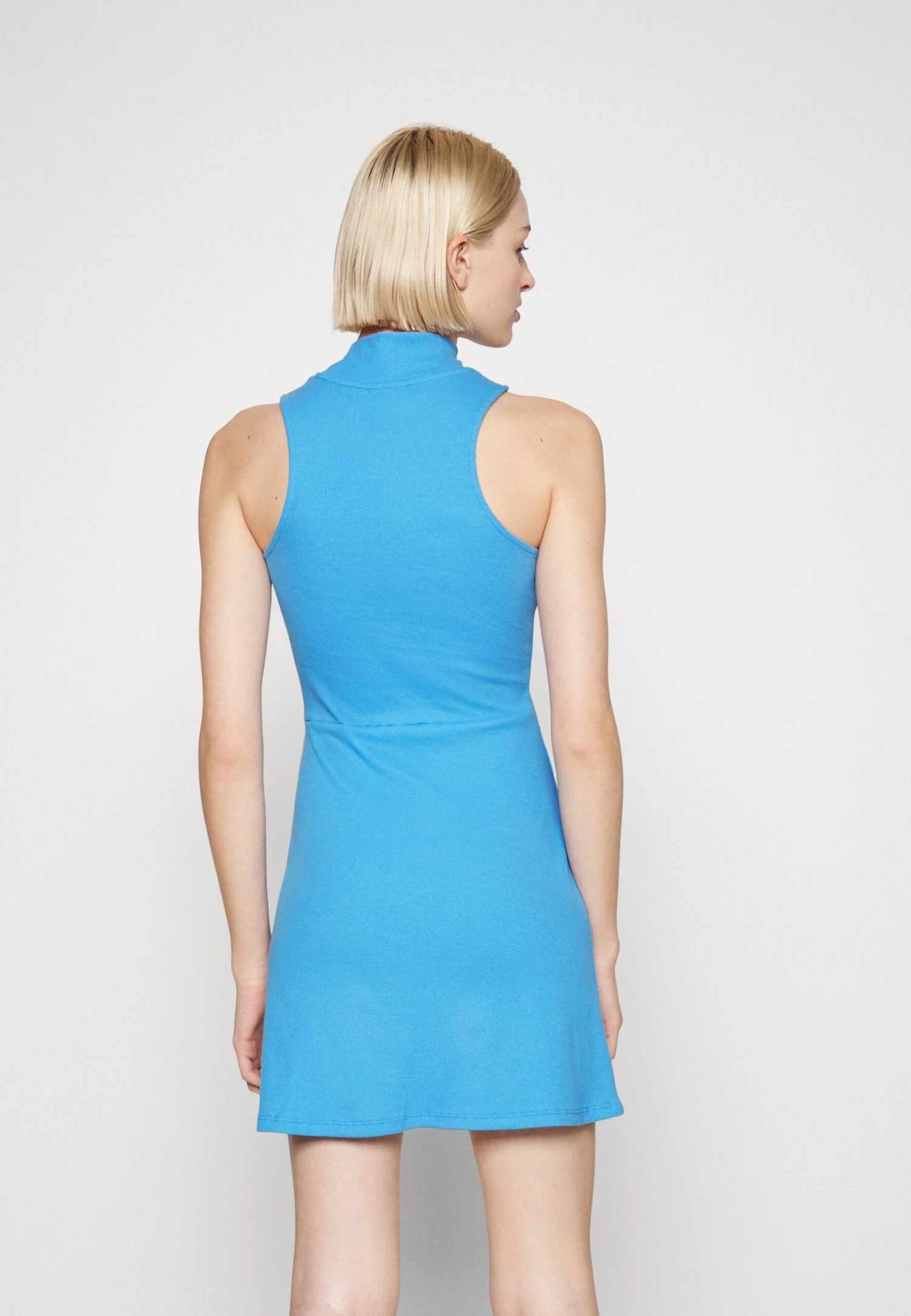 Noisy May Nmmanala Highneck Skater Dress - Jerseyjurk - Azure Blue 5 Noisy May Nmmanala Highneck Skater Dress - Jerseyjurk - Azure Blue - Afbeelding 3