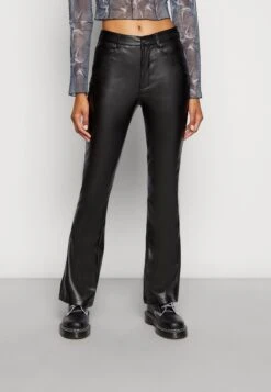 Noisy May Nmluke High Waist Flared Pant - Broek - Black