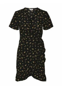 Noisy May Wickel Curve Kurzärmeliges - Jurk - Black