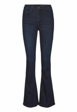 Noisy May Nmsallie - Flared Jeans - Dark Blue Denim
