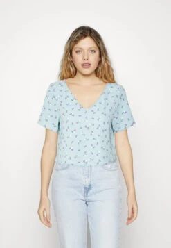 Noisy May Nmclara V Neck- Blouse - Cerulean
