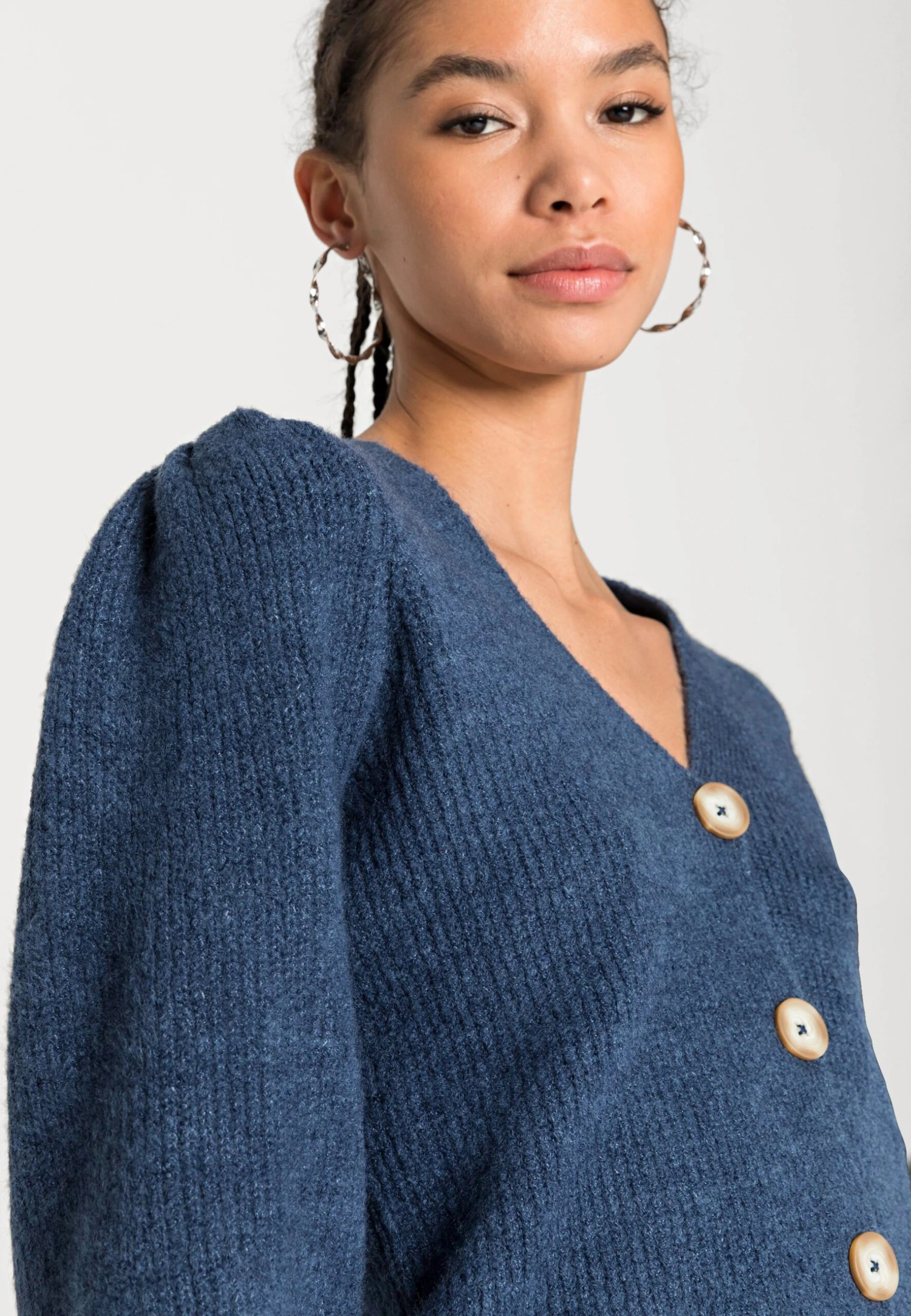 Noisy May NmsonNeck Cardigan - Vest - China Blue 7 Noisy May NmsonNeck Cardigan - Vest - China Blue - Afbeelding 5