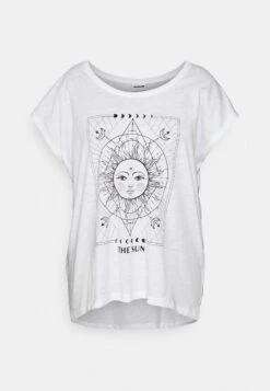 Nmmathilde Printed Long - T-Shirt Print - Bright White/The Sun -Noisy May 9d0665491ac546308efc0ab31ea597a8