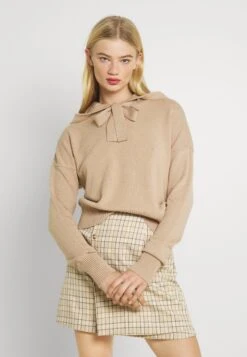 Noisy May Nmship Hoodie - Trui - Beige