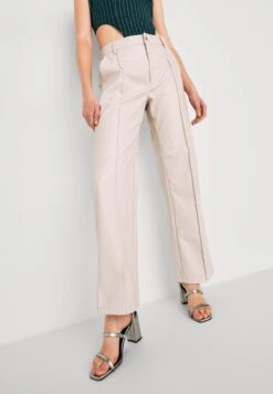 Noisy May Nmluke Straight Front Detail Pant - Broek - Pumice Stone