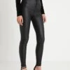 Noisy May Nmella Super Coated Pants- Broek - Black