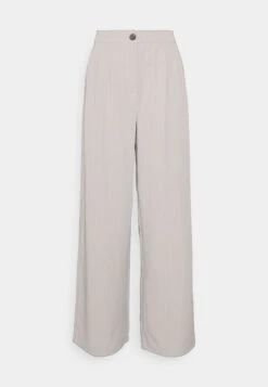 Nmvera Wide Leg Pant Tall - Broek - Light Grey Melange/White -Noisy May a120e6b26d5d435f9bd72612fd5e0e80