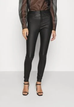 Noisy May Nmcallie Skinny Coated Pants - Jeans Skinny Fit - Black