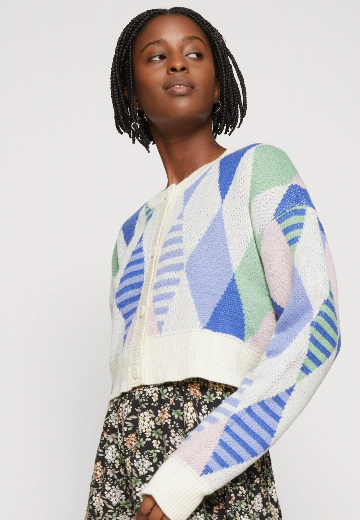 Noisy May Nmella Cropped Cardigan - Vest - Eggnog 6 Noisy May Nmella Cropped Cardigan - Vest - Eggnog - Afbeelding 4