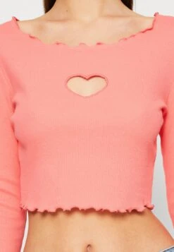 Noisy May Nmmaya Heart Cut Out- Longsleeve - Sunkissed Coral -Noisy May a42c254b170e4f39a588aea44bd6f5db