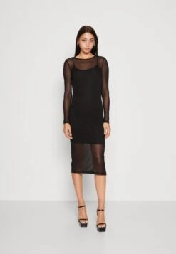 Noisy May Nmmissy O Neck Midi Dress - Cocktailjurk - Black