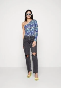 Noisy May Nmdolores One Shoulder - Longsleeve - Deep Blue -Noisy May a996c9bb8acb437589c980666e745dc1