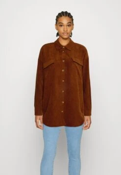 Noisy May Nmflanny Shacket- Halflange Jas - Cappuccino