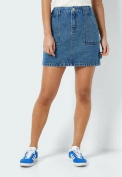 Noisy May Kurzer- Jeansrok - Medium Blue Denim