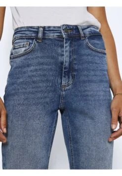 Noisy May Nmmoni High Waist - Jeans Tapered Fit - Dark Blue Denim -Noisy May abb27d4e3d3d4559add1ac361024b16d