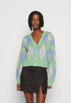 Noisy May Nmkirsty L/S V-Neck - Vest - Absinthe Green