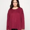 Nmmathilde O Neck High Low Curve - Longsleeve - Burgundy 1 Nmmathilde O Neck High Low Curve - Longsleeve - Burgundy -Noisy May b12811538c7746bf8085f815f94c4877