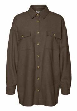 Noisy May Nmflanny Long Shacket - Overhemdblouse - Pinecone -Noisy May b194bd089d5d4622b51ba26fa04ede58