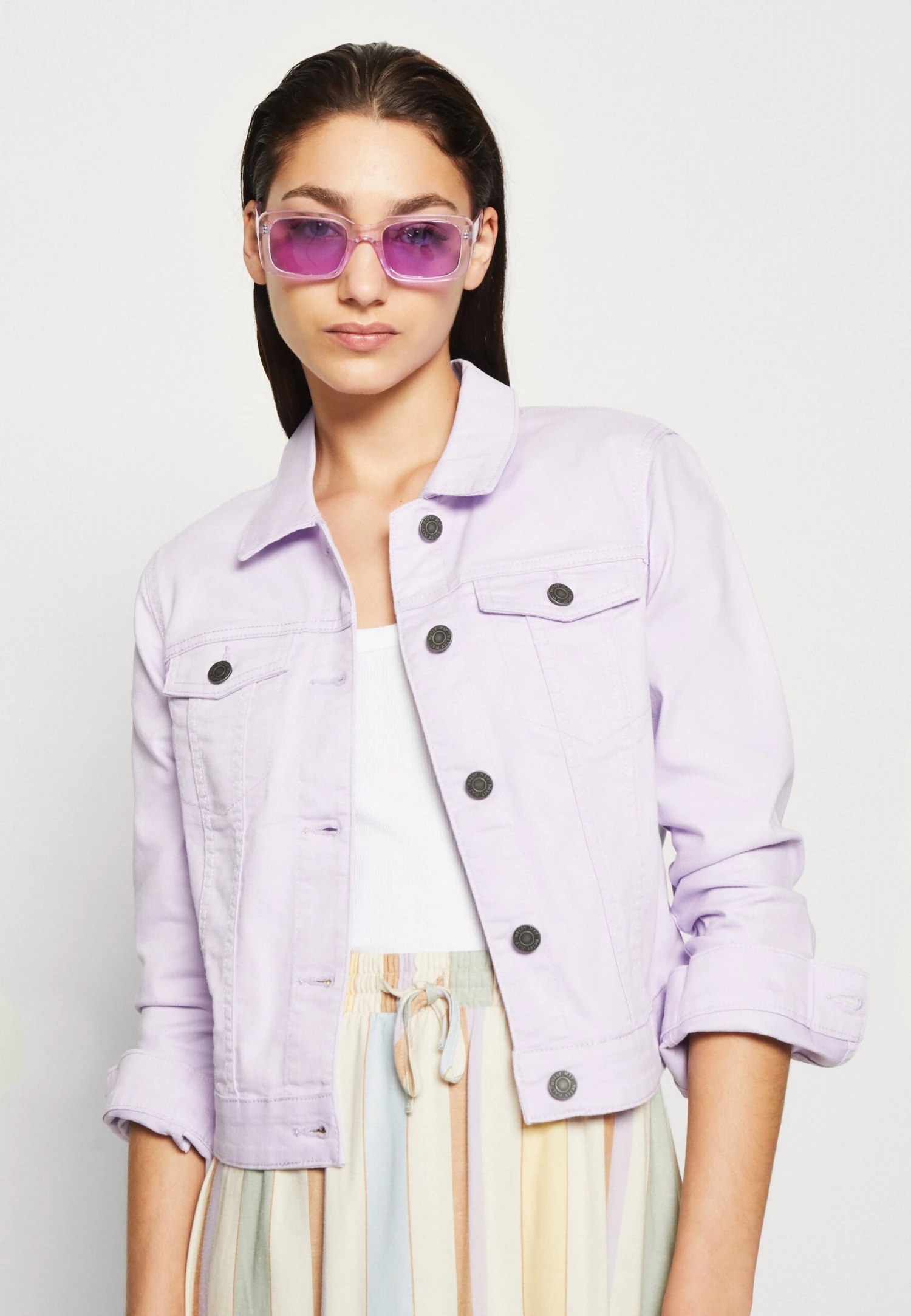 Noisy May Nmdebra Colour Jacket - Spijkerjas - Lilac 6 Noisy May Nmdebra Colour Jacket - Spijkerjas - Lilac - Afbeelding 4