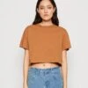 Noisy May Nmalena Semi Crop - T-Shirt Basic - Chipmunk -Noisy May b61002862d1f4dbf888d9055820b15cd