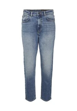 Noisy May Nmmoni High Waist - Jeans Tapered Fit - Dark Blue Denim -Noisy May b61feced214f48e3b9a49ce2545c9e67