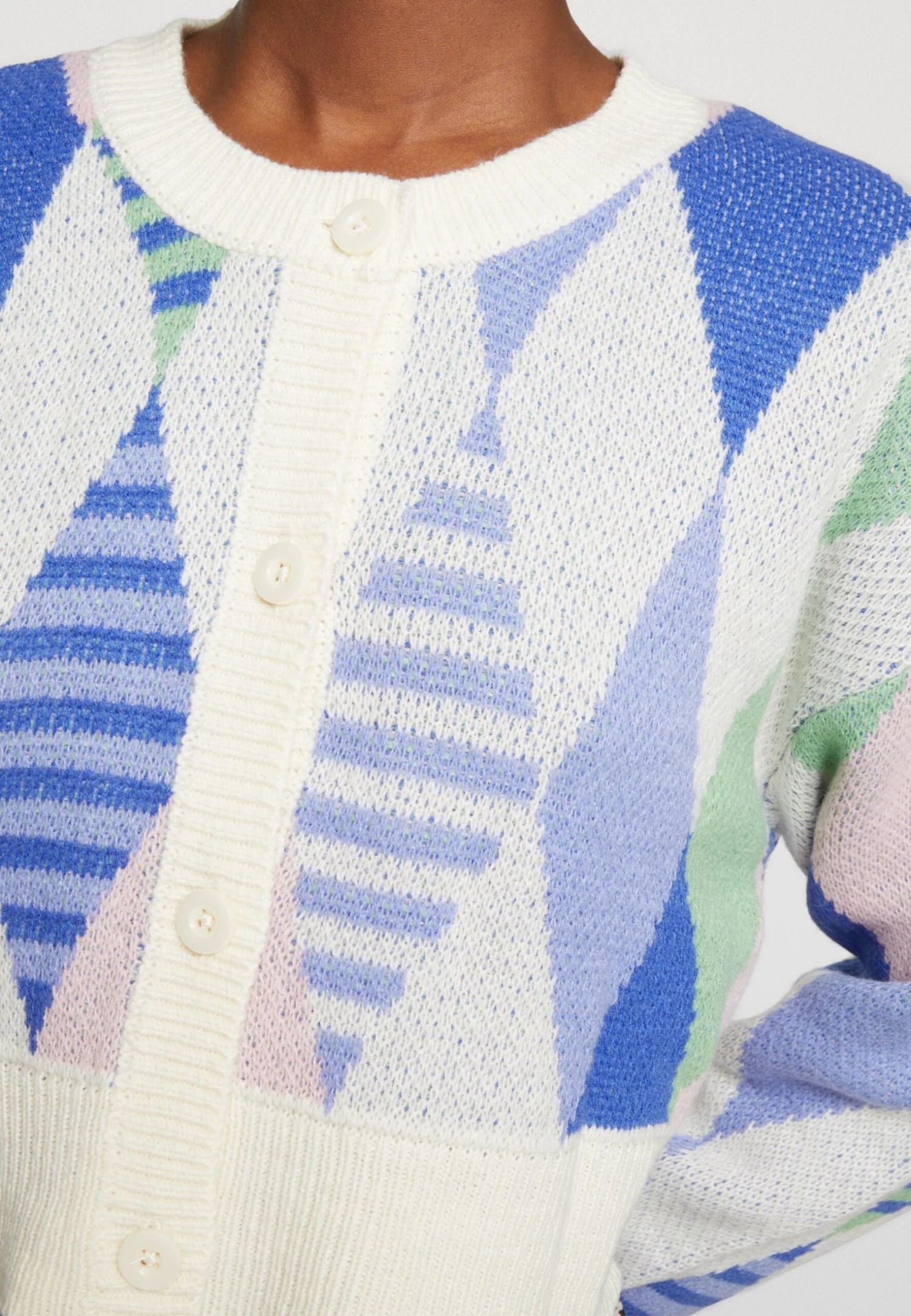 Noisy May Nmella Cropped Cardigan - Vest - Eggnog 8 Noisy May Nmella Cropped Cardigan - Vest - Eggnog - Afbeelding 6