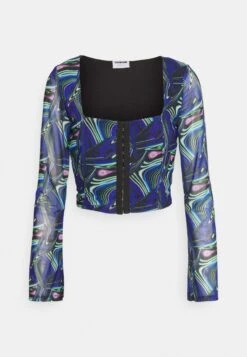 Noisy May Nmlesley Corset Bell- T-Shirt Print - Deep Blue -Noisy May baad00e89b18477796b1cd6b99d41839