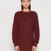 Noisy May Nmmaysa O Neck Dress - Gebreide Jurk - Burgundy