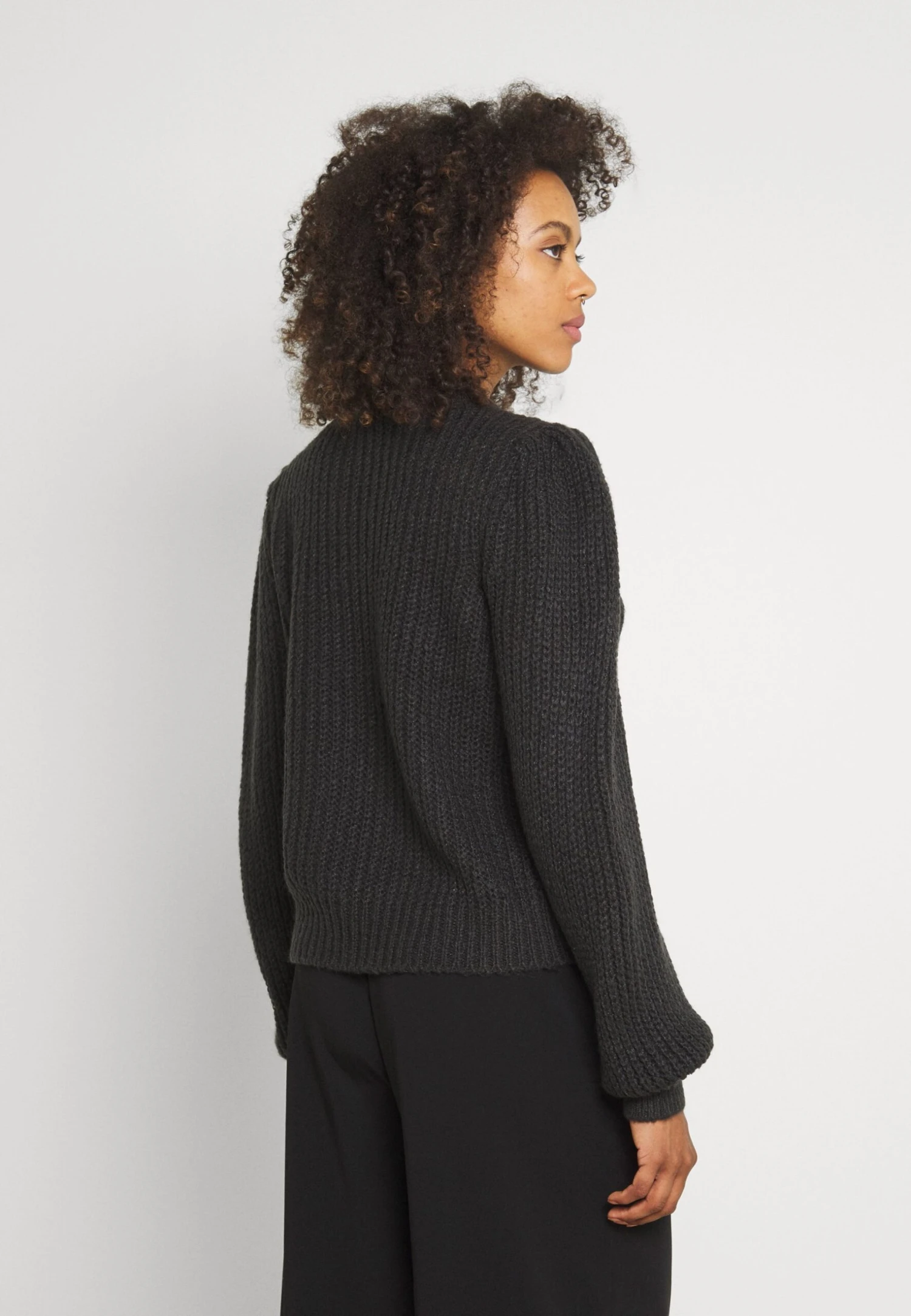 Noisy May Nmdollie Oneck - Trui - Mottled Dark Grey 5 Noisy May Nmdollie Oneck - Trui - Mottled Dark Grey - Afbeelding 3