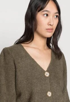 Noisy May NmsonNeck Cardigan - Vest - Burnt Olive -Noisy May bd95152bd2ec43608d3d4d3180127d0f